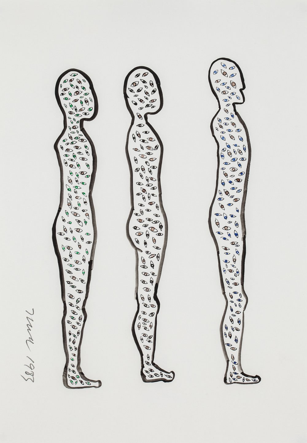 내 몸안에 눈들이 있네_1983_캔버스에 아크릴_55x43cn(액자)
