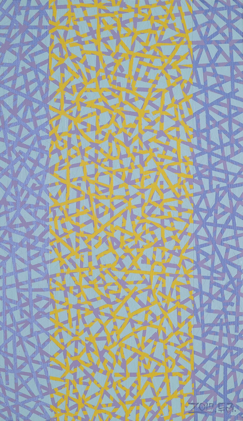 "Network - 긴밀하게 연결되어 있는 조직"_캔버스에 아크릴_40.9 × 24.2cm_2017