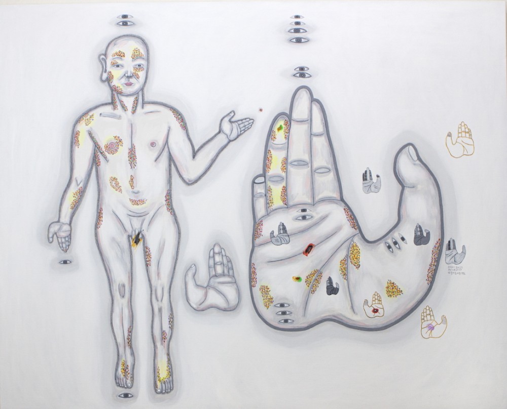 자궁으로 가는 지도_캔버스에 아크릴_130.3×162.0㎝_2021-2022