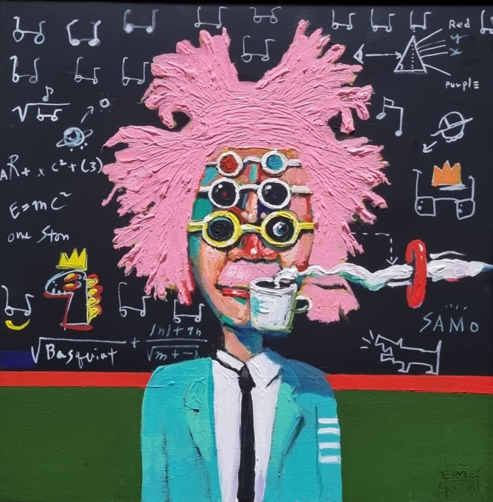 이은황
Inner gaze- 
아인슈타인 & 바스키아
50x50cm
Acrylic on canvas
2022