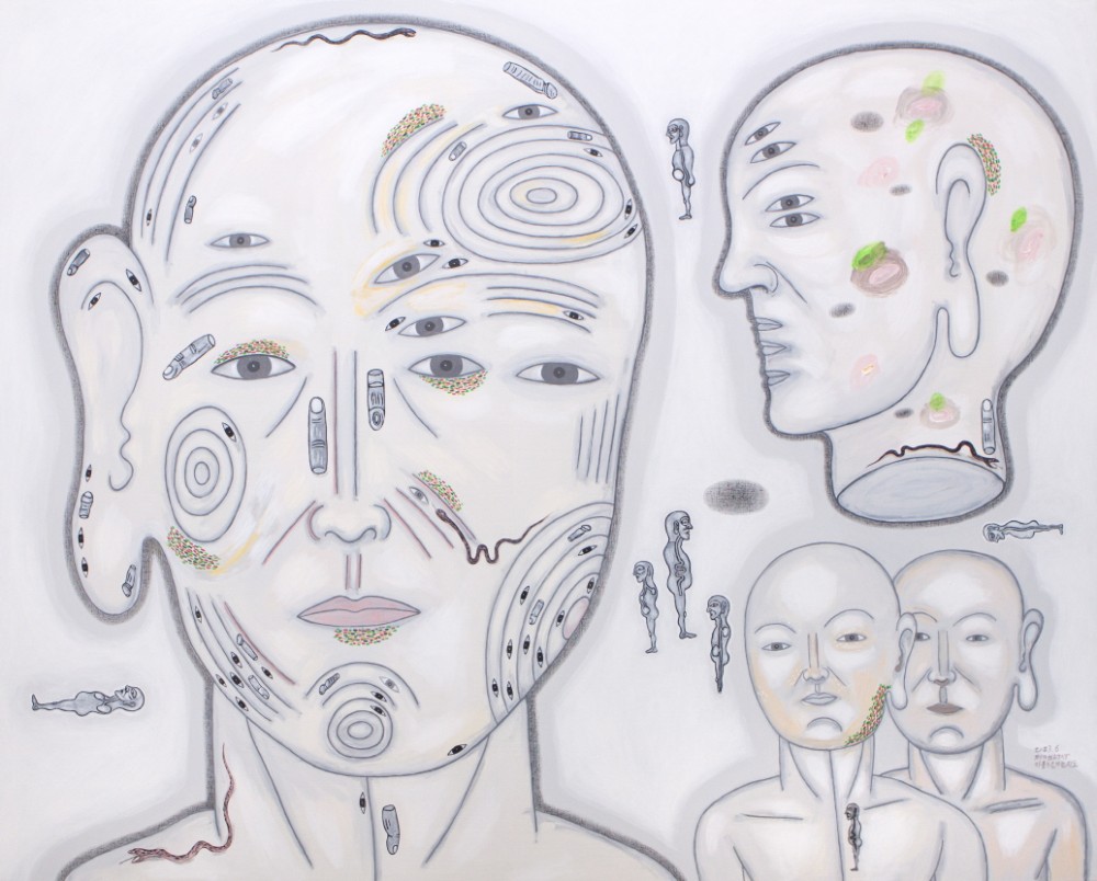자궁으로 가는 지도_캔버스에 아크릴_130.3×162.0cm_2023